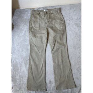 Pistola Size 32 Khaki Utility Patch Pocket Flare Leg Pants